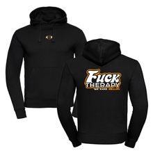 Load image into Gallery viewer, Fuck therapy we have bikelife black hoodie with orange design