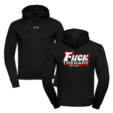 Load image into Gallery viewer, Fuck therapy we have bikelife black hoodie with red design
